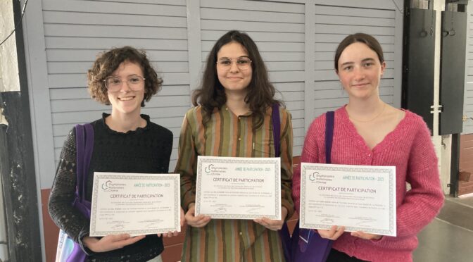Remise des prix des Olympiades régionales de chimie