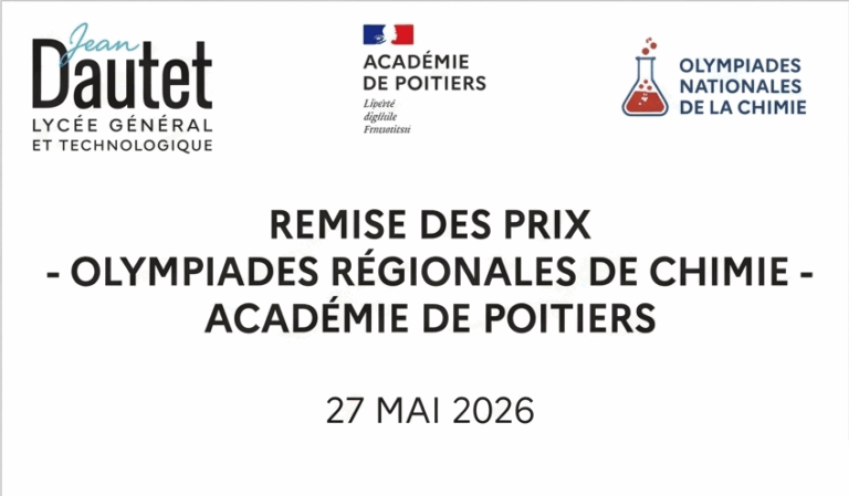 Remise des prix des Olympiades régionales de chimie de l'académie de Poitiers