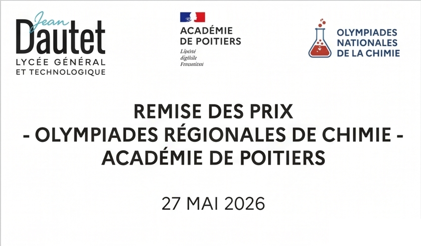 Remise des prix des Olympiades régionales de chimie de l'académie de Poitiers